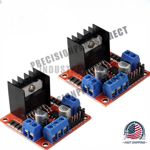 2-Pack DC Stepper Motor Driver Module L298N Dual H Bridge Ctl Board for Arduino