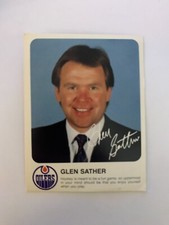 1985-86 Oilers Red Rooster #NNO Glen Sather - Edmonton Oilers RARE & VINTAGE!