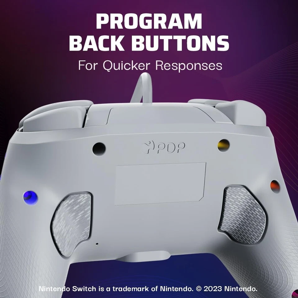 Controlador LED PDP Afterglow™ Wave con cable para Nintendo Switch - Gris (500-237-GE) Foto 3 de 4