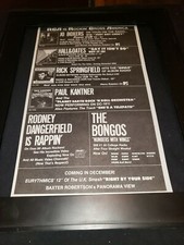 Rodney Dangerfield, Paul Kanter, Rick Springfield Radio Promo Poster Ad Framed!