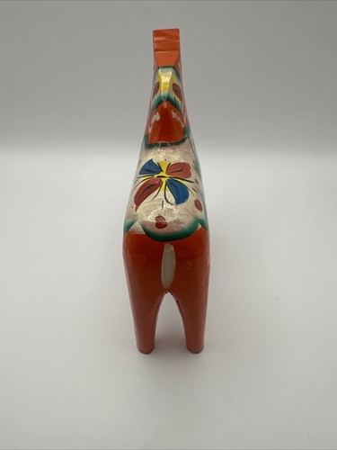 Nils Olsson Swedish Miniature Red Hand Painted Wood Folk Art Dala Horse Figurine - 第 5/7 張圖片