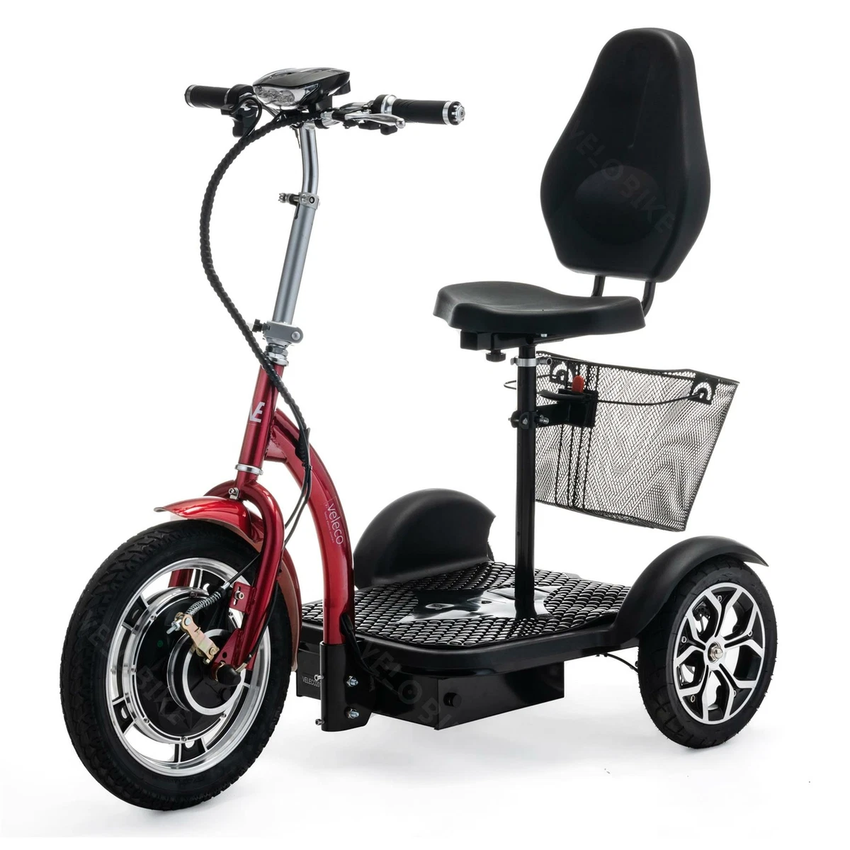 Folding 3 Wheel Electric Mobility Scooter Tricycle Trike Red