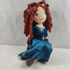 Disney Princess Merida Plush Doll Red Hair Brave Green Dress Soft Toy 13  