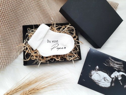 Schwangerschaftstest Keepsake Box Aus Holz - Push-Pull Design Mit Gravur 20x5x3cm