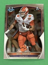 2022 Bowman Chrome University Will Shipley 1st Bowman #73 Clemson Tigers (F)