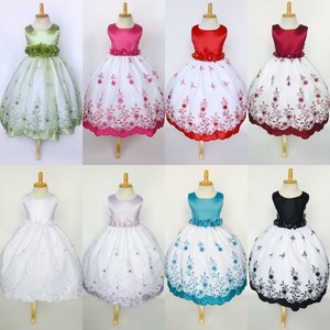 turquoise and white flower girl dresses