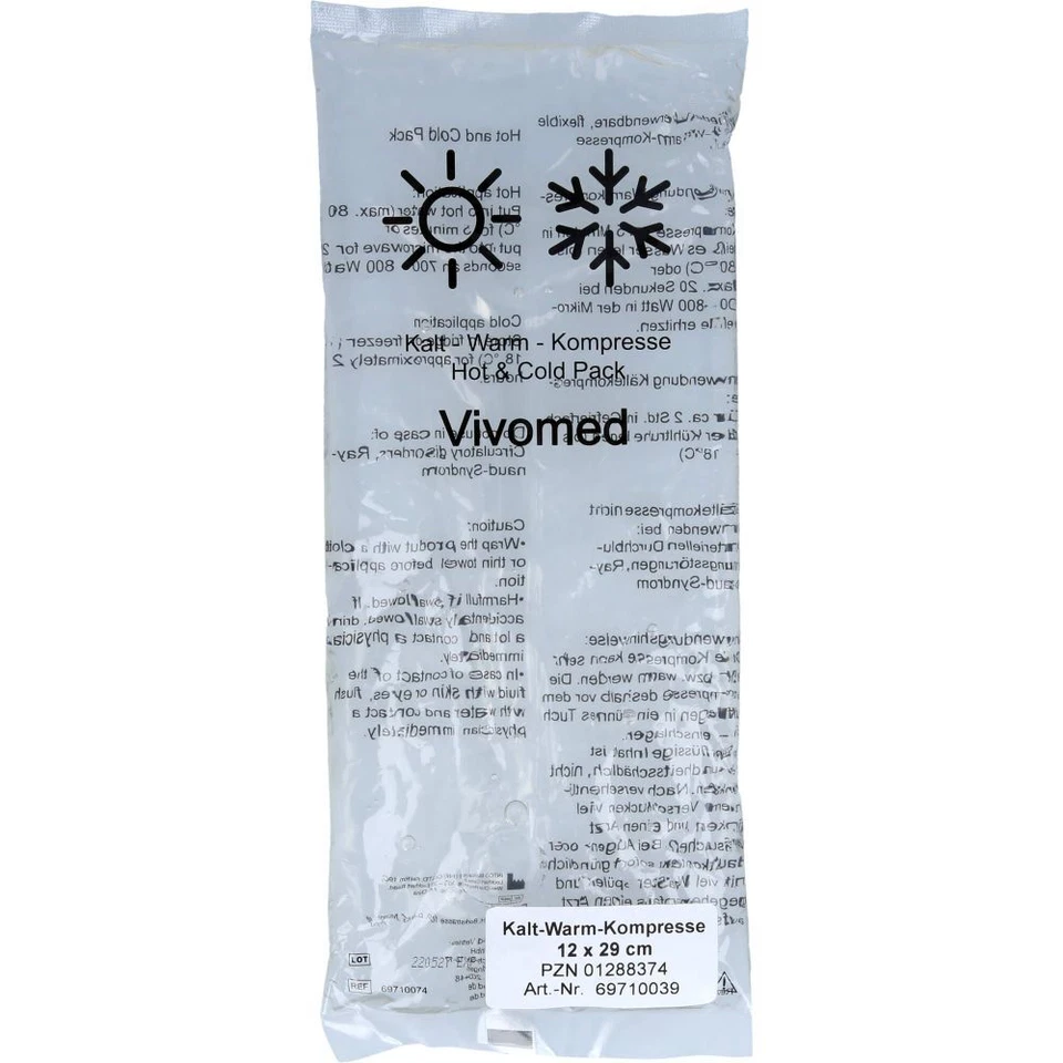 VIVOMED GMBH KALT-WARM Kompresse 12x29 cm transparent 1 St PZN01288374