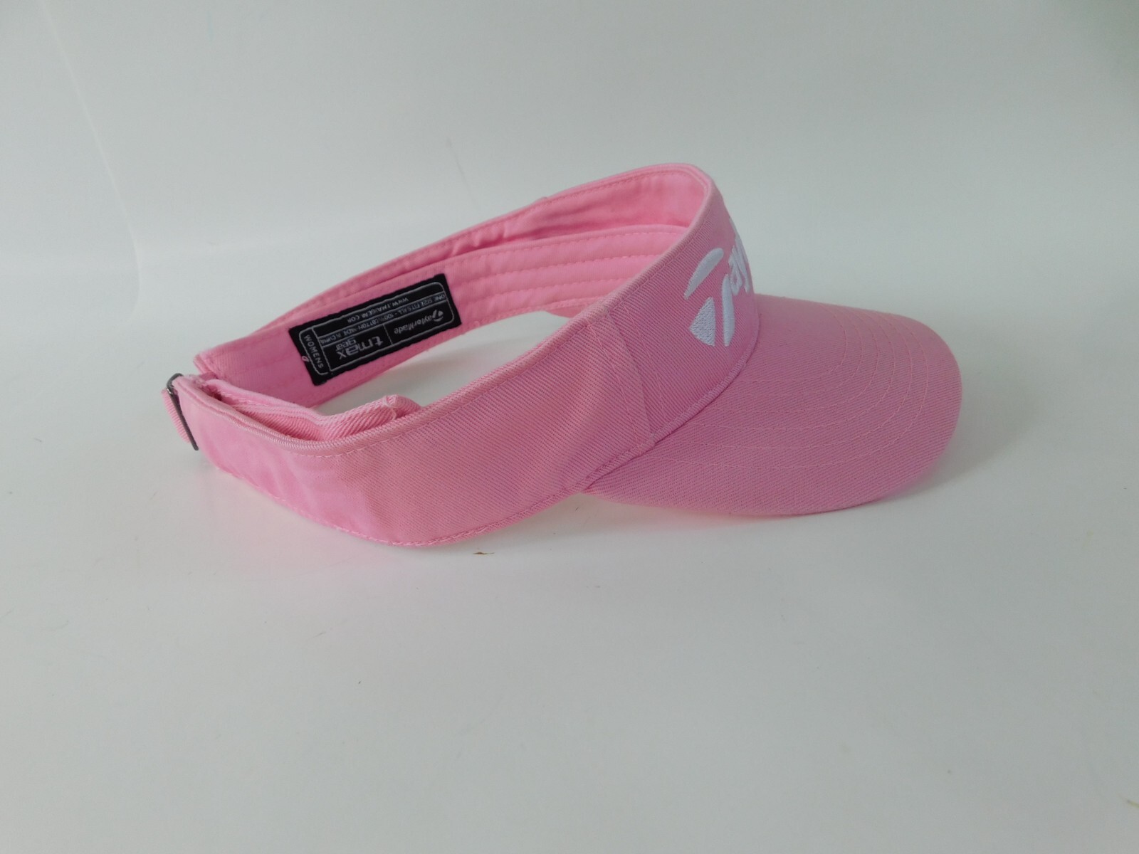 Womens Taylormade Golf Visor Pink White Embroidery Strapback Outdoors