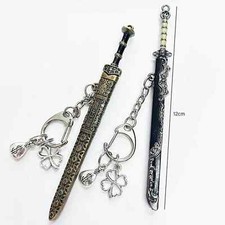 1 pieza Mini Llavero Colgante Forma Espada Modelo Arma Con Funda Cuchillo Juguete