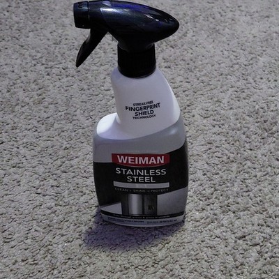 Weiman Stainless Steel Cleaner Spray Streak-Free Fingerprint Shield 22 fl oz