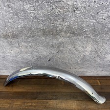 Vintage Front Fender 26 In Balloon Tire Cruiser Chrome Steel Silver Bike 3"