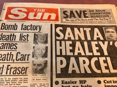 The Sun newspaper 1975 - Page 3 Girl Jacoba, Marc Bolan, Poldark. Angharad Rees