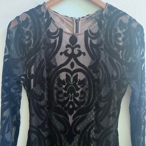 BCBG MAX AZRIA Meerjungfrau-Kleid aus Burnout-Samtvelours Damengröße Small - Bild 6 von 11