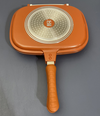 #ad New Cook#x27;s Companion Cast Aluminum Grill Flip Pan Low Pressure Cooking Induction $25.00