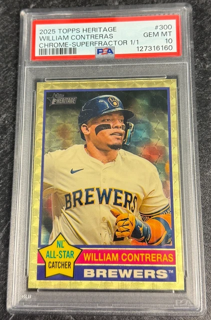William Contreras 2025 Topps Chrome Heritage All-Star Superfractor 1/1 PSA 10