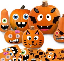 Pumpkin Decorating Kit DIY Halloween Pumpkin Stickers Decorations