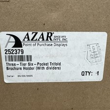AZAR DISPLAYS - #252379 - Three-Tier Six-Pocket Trifold Brochure Holder (3 PACK)