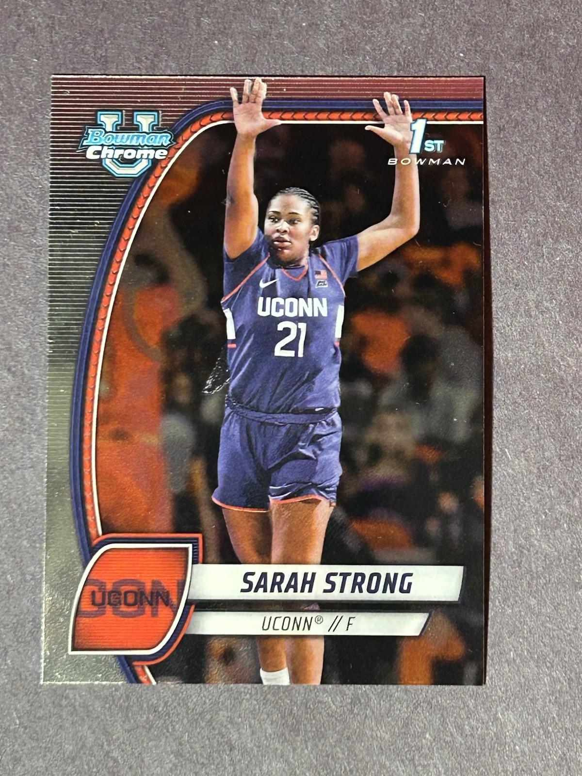 2024-25 Bowman Chrome University 1st Sarah Strong #62 UConn Huskies