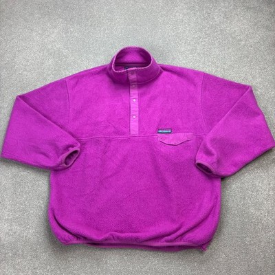 Gap Fleece Adult Large Pink Snap-T Artic Light Pullover Outdoor Pullover Herren*