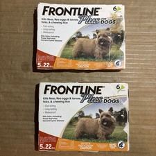 Frontline Plus Flea and Tick Treatment for Small Dogs 5-22 LBs 6 Doses 2 pack