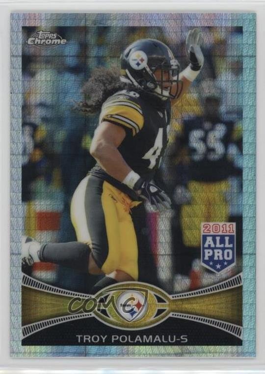2012 Topps Chrome All-Pro Prism Refractor 167/216 Troy Polamalu #125 HOF 10lp