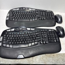 Lot Of 2 Logitech K350 Wave Keyboard & M510 M...