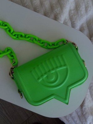 Chiara Ferragni Borsa Chain BagBright Green Neon - Bright Pink Fuchsia