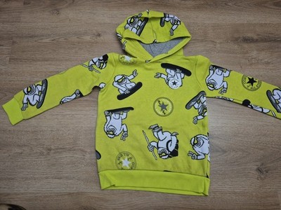 Converse Sweatshirt Pullover Gr. 104-110 Hoody grün schwarz Monster Kapuze 