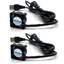 2pcs USB 5V DC Fan 2510 Small 2 pin Cooling Cooler Computer 25mm X 10mm 25x2...