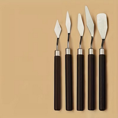 5x Palette Messer Spachtel Öl Acryl Farbe Künstler Set Messer Kunst UK