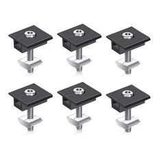 6 Pack Centre Clamp 30mm Black T-Shaped Centre Clamp Photovoltaic9313