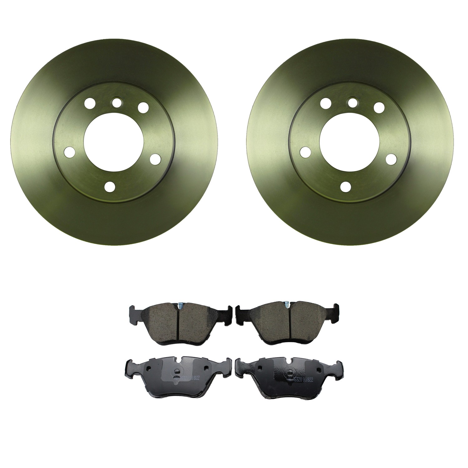 Bosch QuietCast Front Rotors Akebono EURO Disc Brake Pad Kit For BMW E39 528i