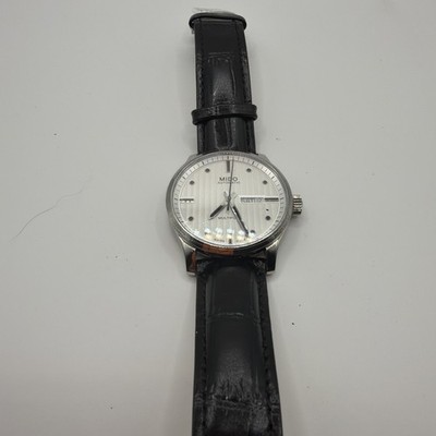 MIDO Multifort 43mm Automatic Watch Leather Deployment Strap White Dial  New