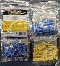 Sta-Kon, Panduit Butt Splice. 2 packs yellow 12-10 and 2 packs blue 16-14 AWG