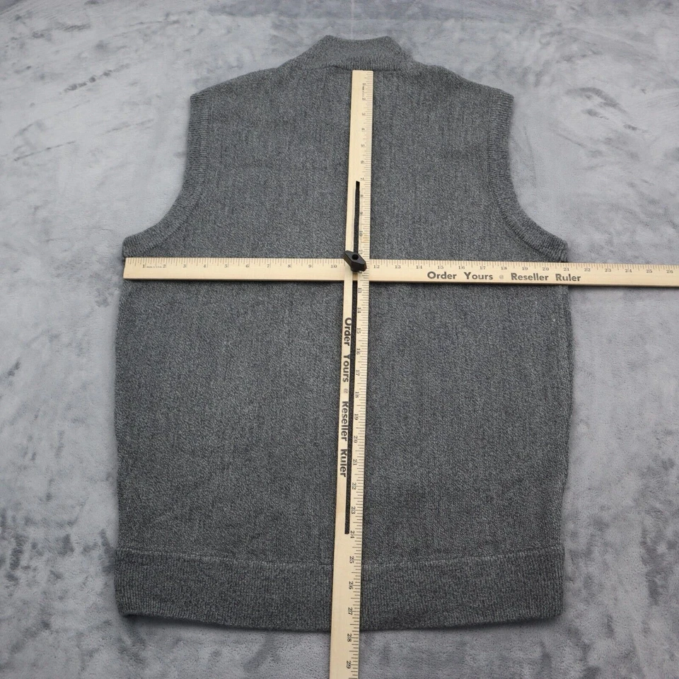Chaleco Suéter Eslabón Ciprés Hombres M Gris Cremallera Completa Golf Cuello Simulado Informal 100% Acrílico Foto 2 de 4