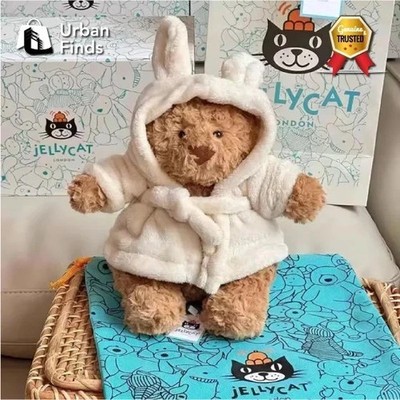 Jellycat Bathrobe Bartholomew Bear NWT-Birthday Gift Cute Toys With Dust Bag USA