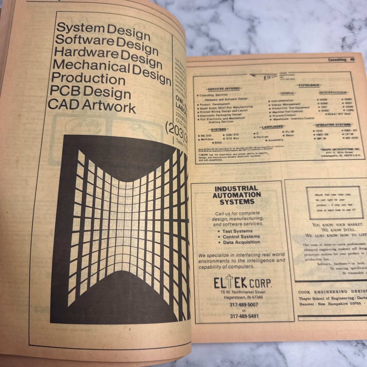 Intel 1985 Yellow Pages Software & Services Directory Book - Vintage