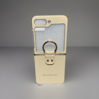 Karen Burton Samsung Z Flip 5 5G (Gold) Leather Case
