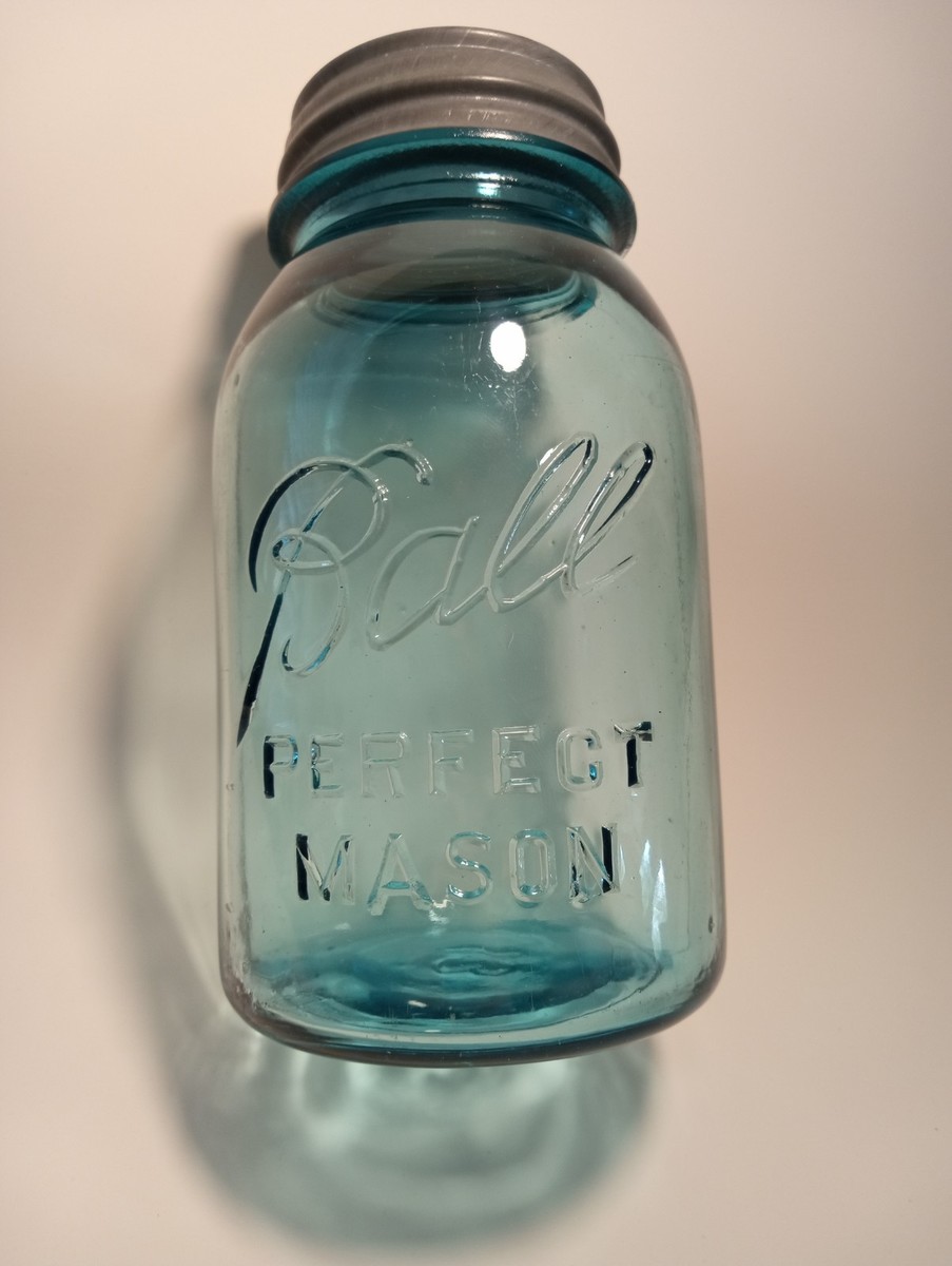 Rare vintage blue aqua ball perfect mason jar 1923-1933 #13 W