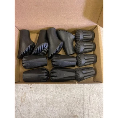 Namkabaw 12-Piece MIXED Walking Stick Tips 11mm Rubber Trekking Pole Replacement