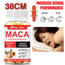 Maca Root Capsules 10000mg, Peruvian Maca Extract for Men  Women 60Capsules