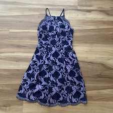 Francesca Blue Purple Lace Dress Size Small Sleeveless Keyhole NWT