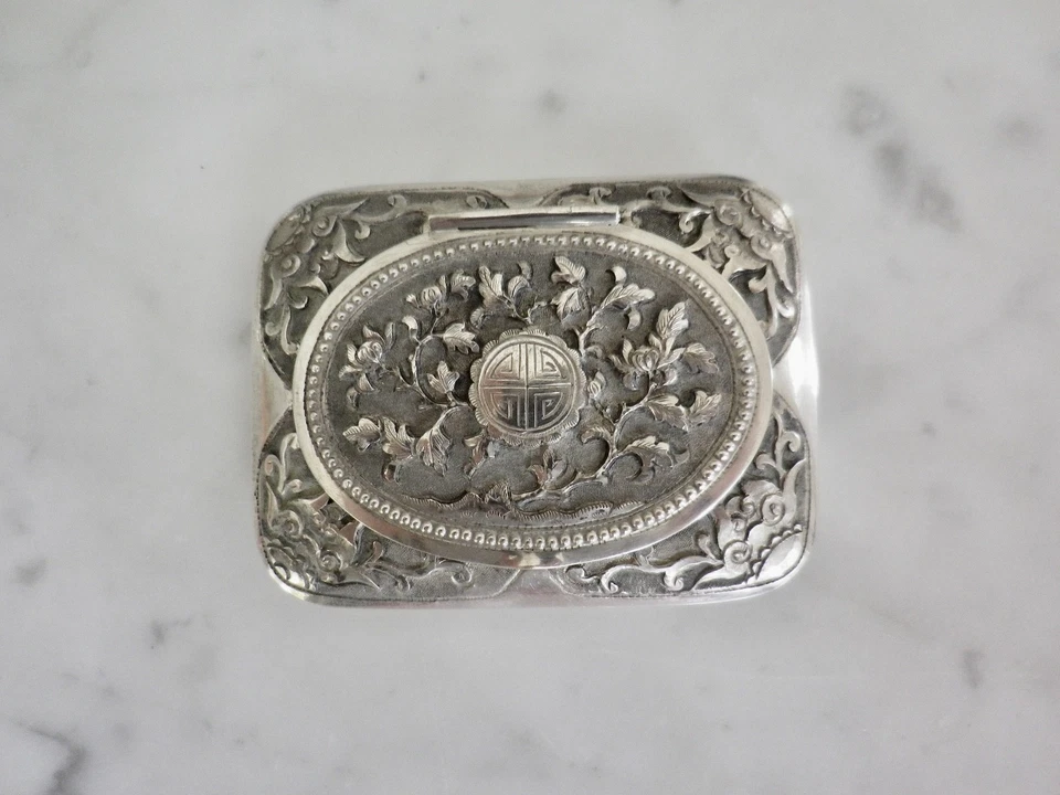 Petite boite argent ancienne indochine - Photo 3/4