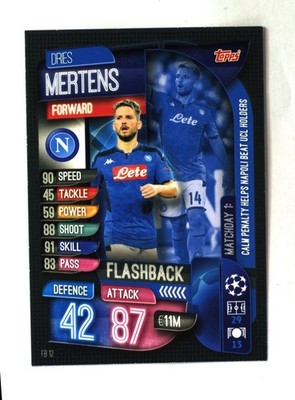 2019/20 Topps Champions Match Action Figure - Dries Mertens Ssc Napoli # Fb12
