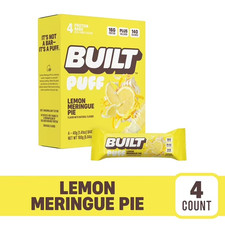 BUILT Bar, Puff Protein Bar,Lemon Meringue Pie,16G Protein,Collagen, 150 Calorie