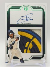 2025 Panini National Treasures Jackson Chourio Silhouette Signatures /5 Brewers