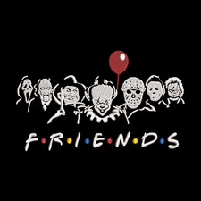 Friends Horror Movie Halloween YOUTH Embroidered Sweatshirt Kids Unisex Crewneck