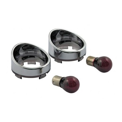 Blinkergläser Smoke-Br m. Visier für Harley-Davidson 00-22 mit Bulletblinkern