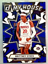 Brittney Sykes 2025 Panini Donruss WNBA  My House Press Proof Blue-#18 Mystics