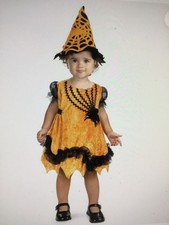 Halloween Wickedly Cute TODDLER Costume SZ 12 - 18 month CHILD New WITCH Orange